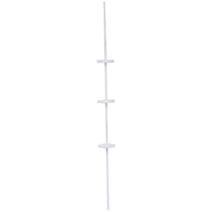 Colonne téléscopique 3 étagères métal/plastique blanc - TENDANCE