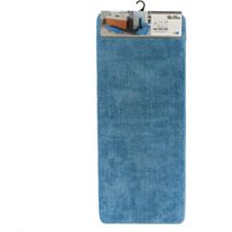 Tapis microfibre double vasque 50 x 120 cm bleu turquoise - TENDANCE