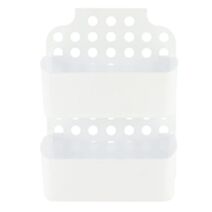 Serviteur 2 paniers pour paroi de douche blanc - TENDANCE