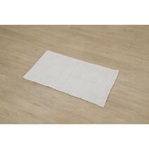 Tapis polyester/coton tressé Mimetisme 50 x 90 cm blanc - TENDANCE