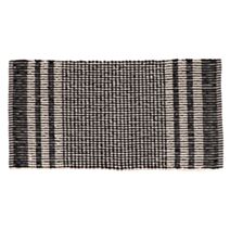 Tapis microfibre/coton 45 x 90 cm Japandi noir/beige - TENDANCE
