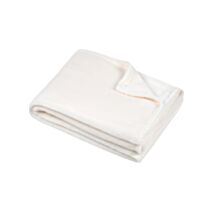 Plaid polyester Standford 130 x 160 cm écru - LOVELY CASA
