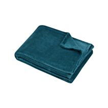 Plaid polyester Standford 130 x 160 cm pétrole - LOVELY CASA