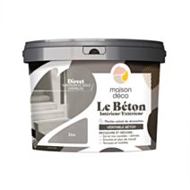 Enduit Le Béton intérieur/extérieur zinc 5 kg - MAISON DECO