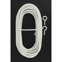 Tringle ressort gaine 2m - blanc