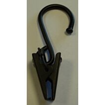Lot de 8 anneaux à pinces - noir