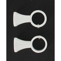 Lot de 2 supports simples ⌀ 16 - blanc