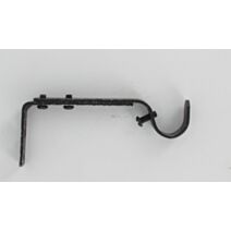 Lot de 2 supports gouttière extensible ⌀ 20 110-150 mm - noir/argent
