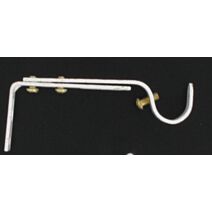 Lot de 2 supports gouttière extensible ⌀ 20 110-150 mm - blanc/or