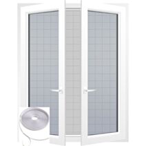 Kit moustiquaire 170 x 180 cm + bande de fixation 7 m x 0.7 cm blanc