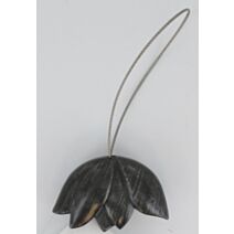 Embrasse résine aimantée Tulipe  - noir/argent
