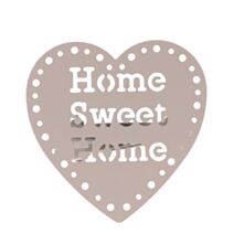 2 Embrasses pince métal GM Home Sweet Home taupe - LUANCE