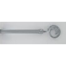 Kit extensible 120-210 cm ⌀ 19 embout Demeure - gris/blanc
