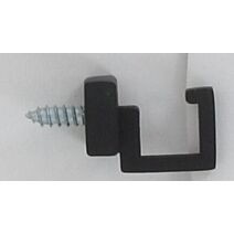 Lot de 2 gonds crosse carré  - noir mat