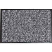 Tapis Baptiste polyamide/PVC bleu gris chiné - 80 x 60 
