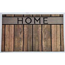Tapis imprimé 45 x 75 cm cm caoutchouc - effet bois marron