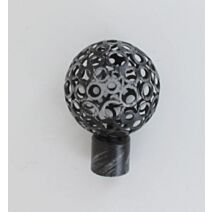 Lot de 2 embouts boule perforee ⌀ 20 - noir/argent
