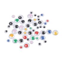 Kit 36 yeux mobiles couleurs avec cils tailles variées - HOMEA