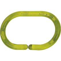 Set de 12 anneaux de douche vert translucide