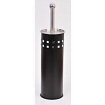 Brosse WC acier inoxydable ajourée noir - TENDANCE