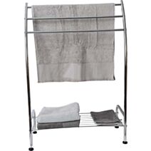 Porte serviettes 1 étagère 3 barres - chrome
