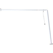 Barre d'angle de baignoire/cable de fixation métal plafond - blanc