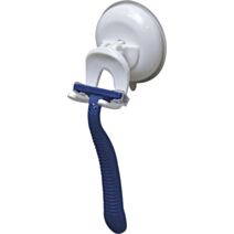 Porte rasoir sur ventouse - blanc