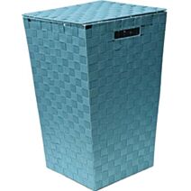 Panière à linge polyester evasee - turquoise - TENDANCE