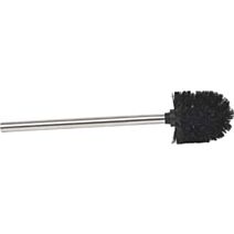 Brosse WC noir manche acier inoxydable