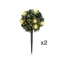 Set de 2 piquets solaires buisson led IP44 - XANLITE
