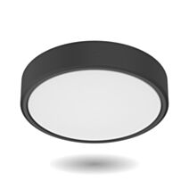 Dalle encastrable ronde 2200lm IP44 noir saillie ou encastrable - XANLITE