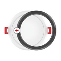 Dalle encastrable ronde 800lm IP20 blanc/noir bagues interchangeables - XANLITE