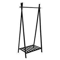 Portant à vêtement avec 1 étagère 80 x 45 x 160 cm bambou noir - MSV