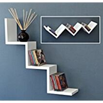 Tablette Zigzag 18 mm 60 x 12 cm blanc - DECO SYSTEM