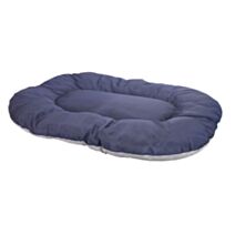 Coussin coton polyester ovale 85 x 50 cm tissu oxford marine gris - ZAMIBO