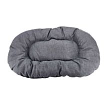 Coussin coton polyester ovale 100 x 60 cm tissu oxford noir - ZAMIBO