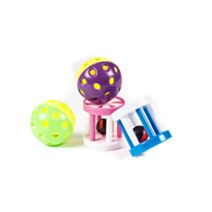 Jouets assortis avec grelots Ø4 cm x4 - ZAMIBO