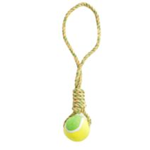 Corde 38 cm balle tennis 6 cm vert jaune - ZAMIBO
