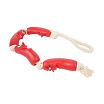 Chapelet 4 saucisses vinyle Ø35 cm 55 cm marron - ZAMIBO