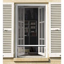 Chassis moustiquaire PVC 80x100 cm blanc/toile noire