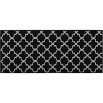 Tapis Arabesque 50 x 120 cm polypropylène noir/gris - LUANCE