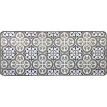 Tapis imprimé 50 x 120 cm Paco polyester bleu - LUANCE