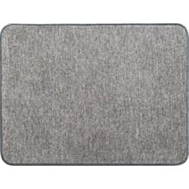 Tapis Hexagone 45 x 60 cm polyester/velours gris clair - LUANCE