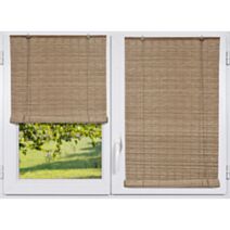 Store enrouleur PE effet rotin 90 x 180 cm naturel - LUANCE