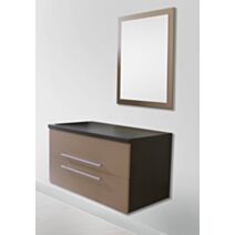 Meuble salle de bain Cappucino 100cm plan vasque + miroir