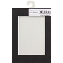 Passe partout 13 x 18 cm ouverture 9 x 13 cm noir - AMT