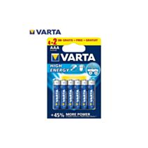 Lot de 6 piles High Energy 4903 AAA - VARTA