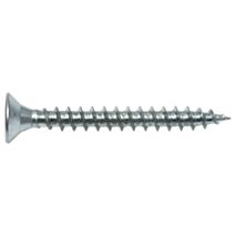 Vis aggloméré tête fraisée filetage total acier zingué 3 x 20 mm