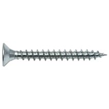 Vis bois et panneaux, tête fraisée, PZ, 4 x 20, filetage total, acier zingué