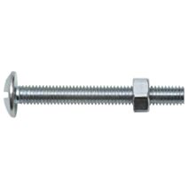 Boulon poêlier avec écrou acier zingué 5 x 20 mm